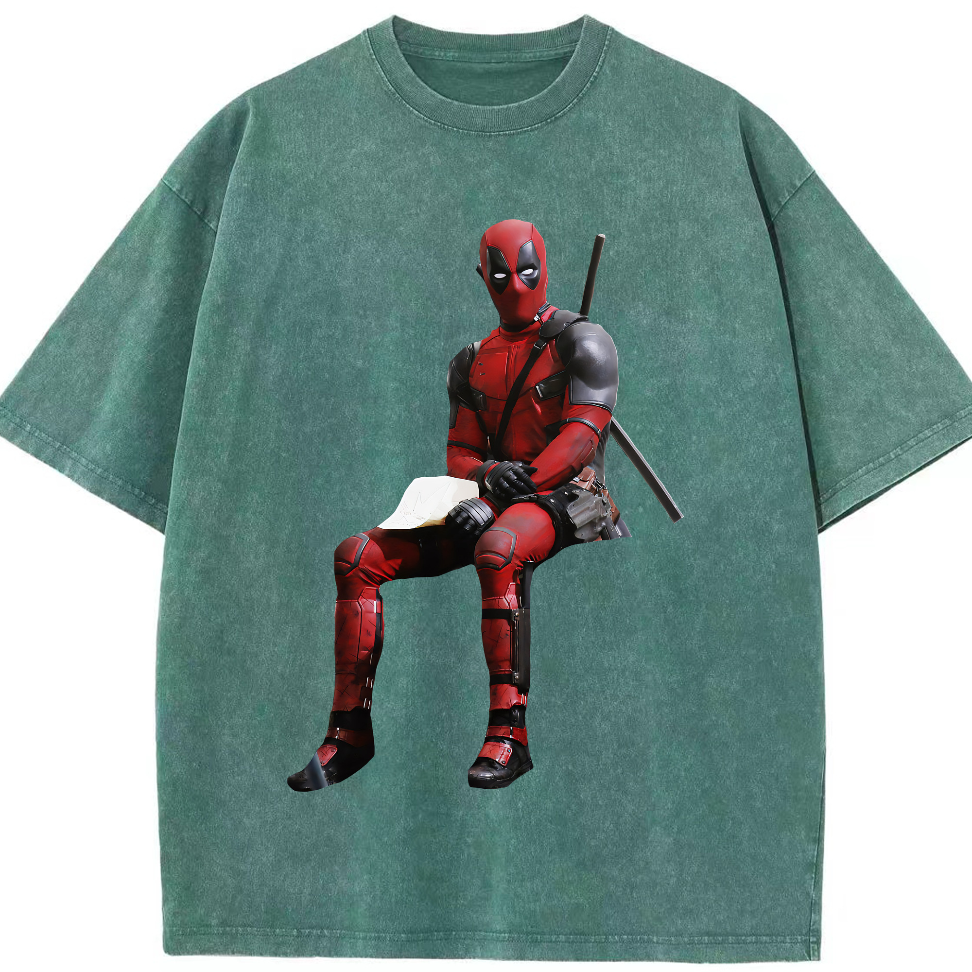（画像用） Deadpool デッドプール 綿100% ヴィンテージ風 半袖Tシャツ（フロントプリント）